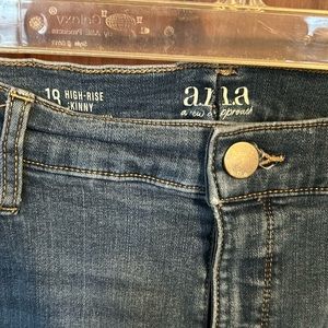 ana Blue Jeans, High Rise Skinny, size 18